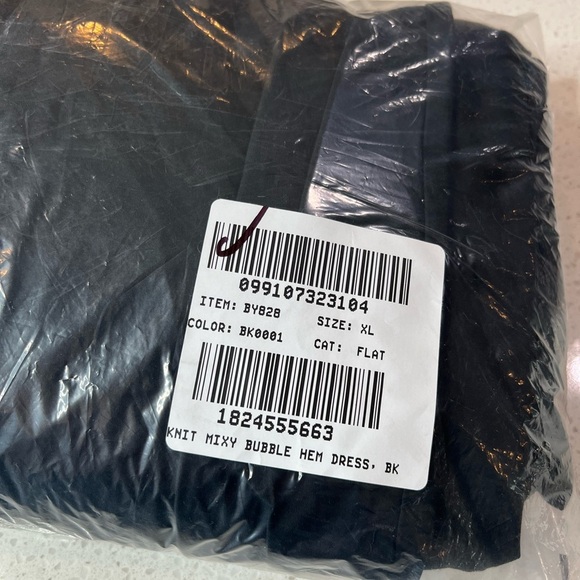 J.Crew Black Knit Mixy Bubble Hem Dress with Pockets Size XL Style BY828 NEW - Picture 7 of 14